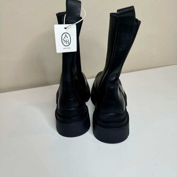 ASH women shoes Black soft leather Ash Storm biker boot size 41 - Picture 9 of 16